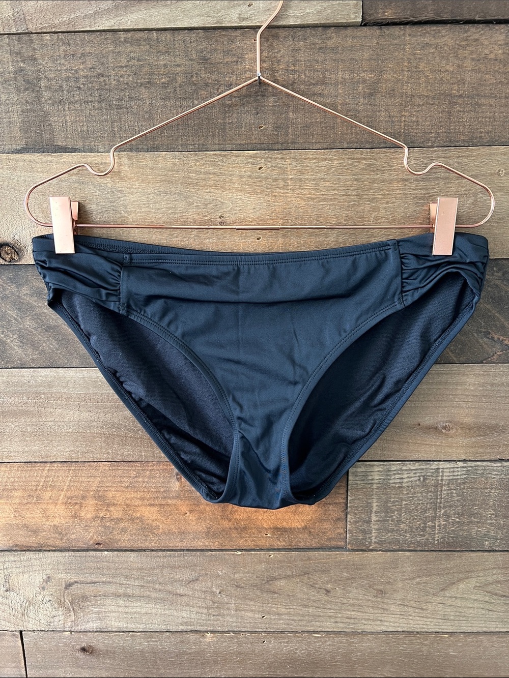 Title Nine Women's Holy Grail Low Rise Swim Bikini Bottom in Solid Black Size XL